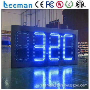 lled time and temperature signs trailer mounted led display outdoor led clock time date temperature sign
